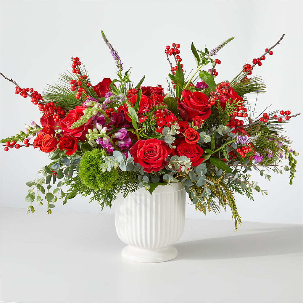 Big Red Bow Bouquet – Lasting Impressions Flowers Llc, Flemingsburg KY