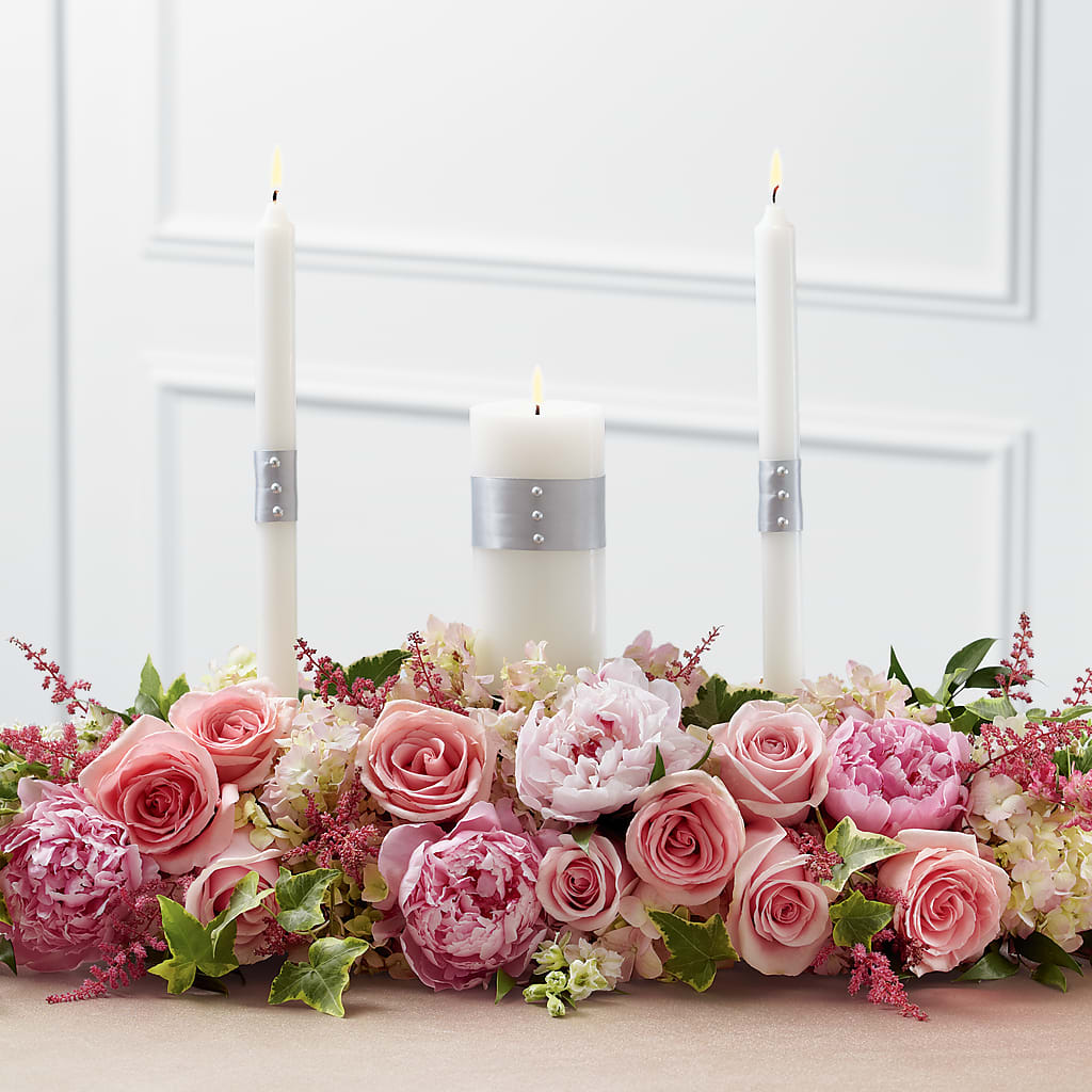 Worldwide Romance Unity Candle Arrangement – Lasting Impressions Flowers Llc, Flemingsburg KY