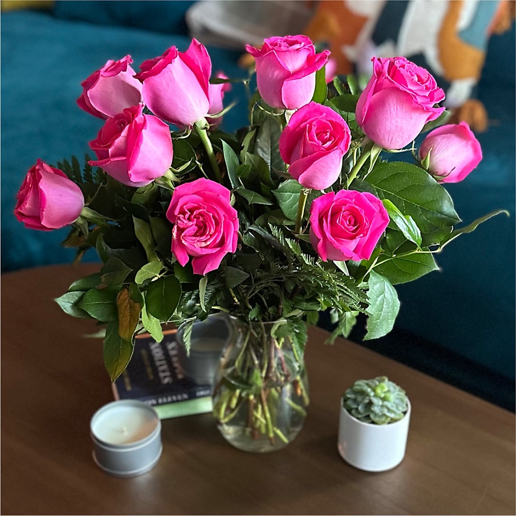 Long Stem Pink Rose Bouquet –  Lasting Impressions Flowers Llc, Flemingsburg KY