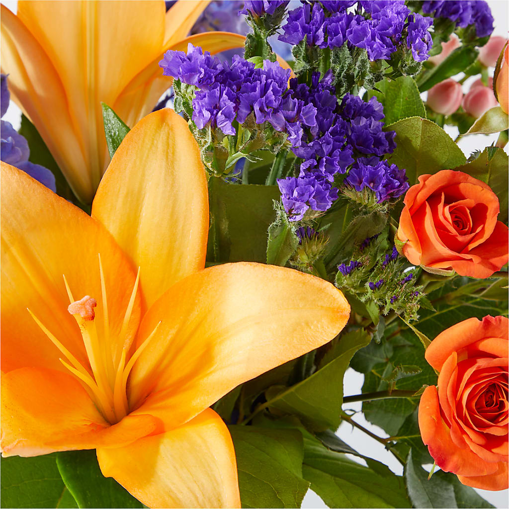 Radiant Citrus Bouquet –  Lasting Impressions Flowers Llc, Flemingsburg KY