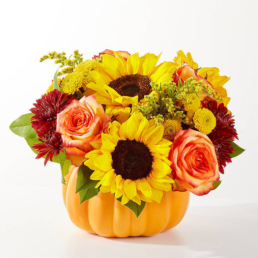 Golden Gourd Pumpkin Bouquet –  Lasting Impressions Flowers Llc, Flemingsburg KY