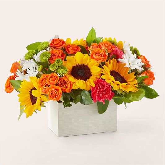 Sun-drenched Blooms Box Bouquet –  Lasting Impressions Flowers Llc, Flemingsburg KY