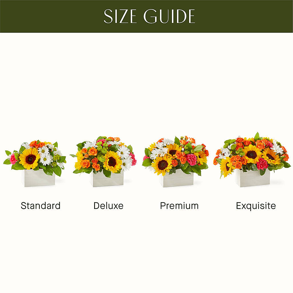 Sun-drenched Blooms Box Bouquet –  Lasting Impressions Flowers Llc, Flemingsburg KY