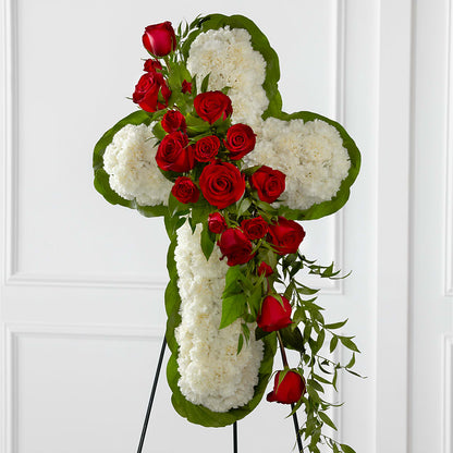 Floral Cross Easel –  Lasting Impressions Flowers Llc, Flemingsburg KY