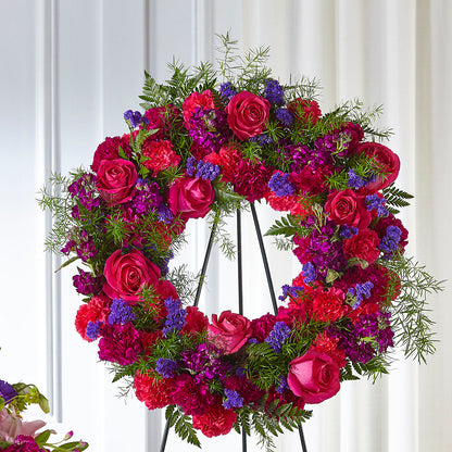 Calming Colors Wreath –  Lasting Impressions Flowers Llc, Flemingsburg KY