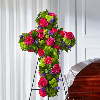 Tribute Rose Floral Cross –  Lasting Impressions Flowers Llc, Flemingsburg KY