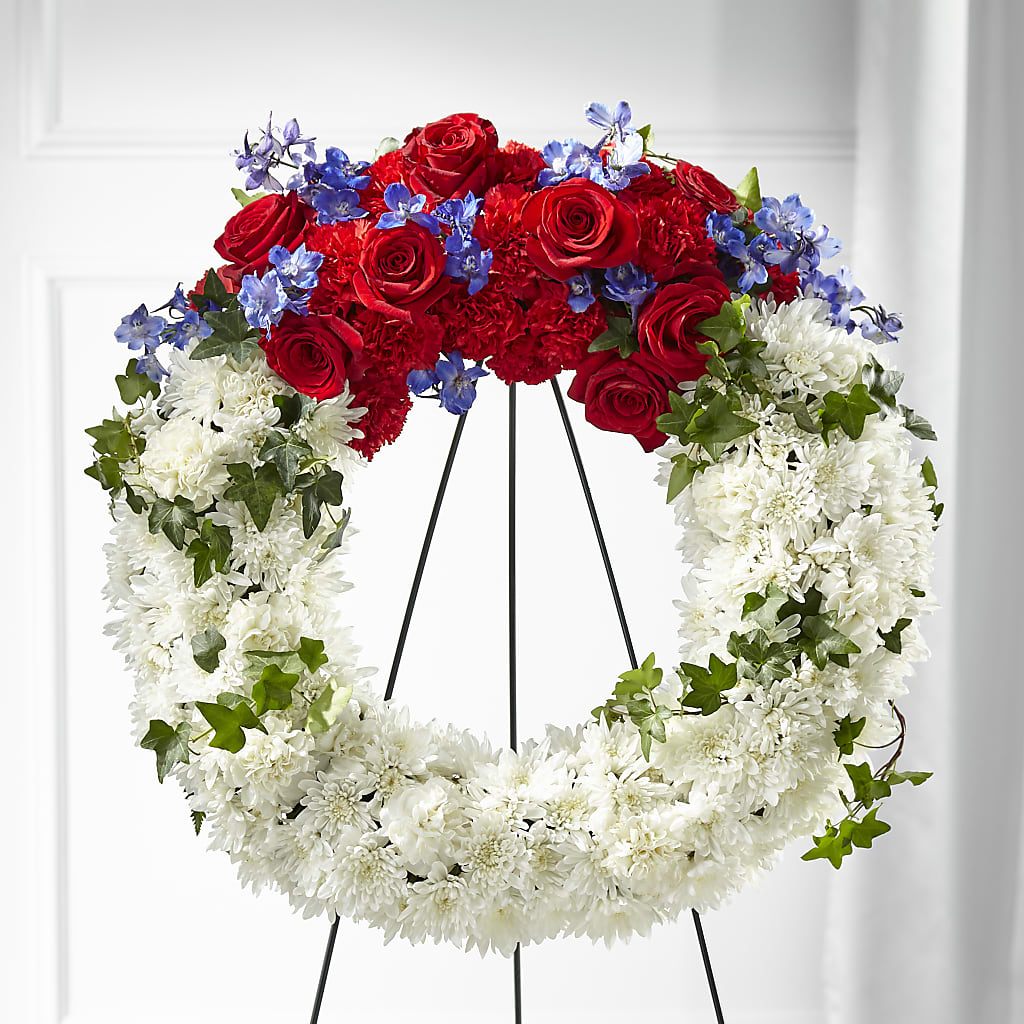 Patriotic Passion Wreath –  Lasting Impressions Flowers Llc, Flemingsburg KY