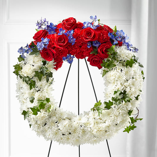 Patriotic Passion Wreath –  Lasting Impressions Flowers Llc, Flemingsburg KY