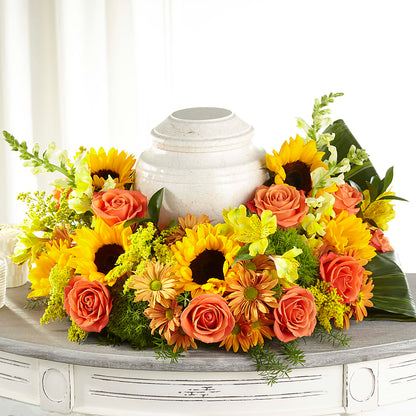Faithful Sunflower Cremation Adornment –  Lasting Impressions Flowers Llc, Flemingsburg KY