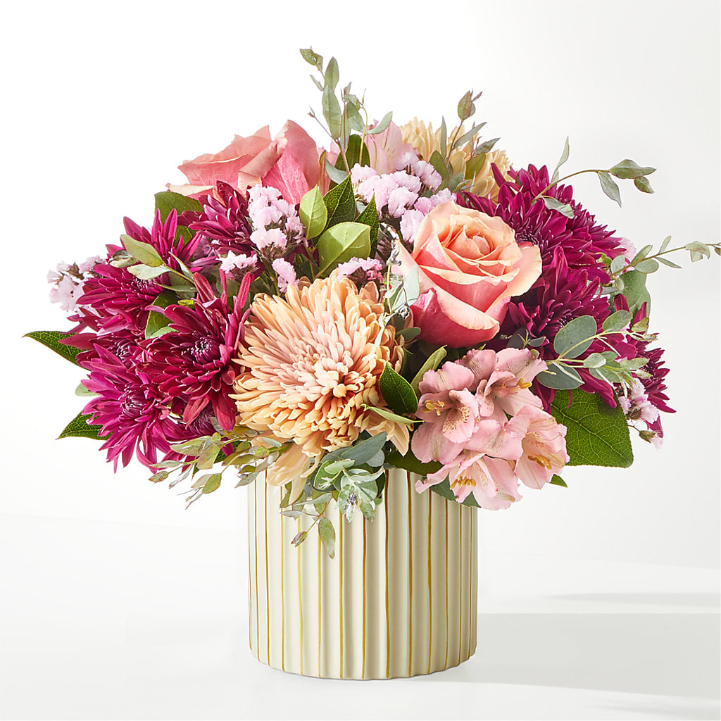 Berry Cobbler Bouquet with Ivory Vase –  Lasting Impressions Flowers Llc, Flemingsburg KY