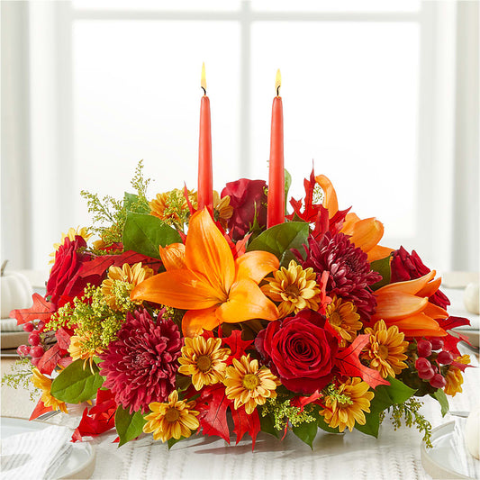 Autumn's Embrace Centerpiece –  Lasting Impressions Flowers Llc, Flemingsburg KY