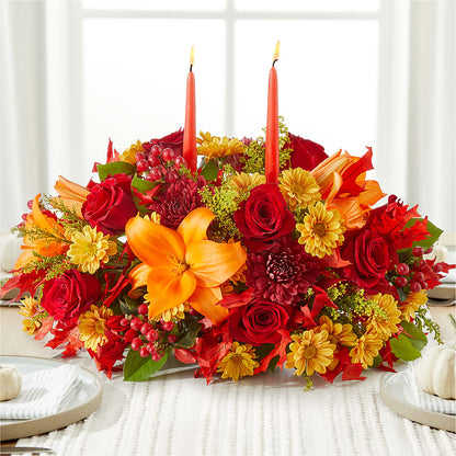 Autumn's Embrace Centerpiece –  Lasting Impressions Flowers Llc, Flemingsburg KY