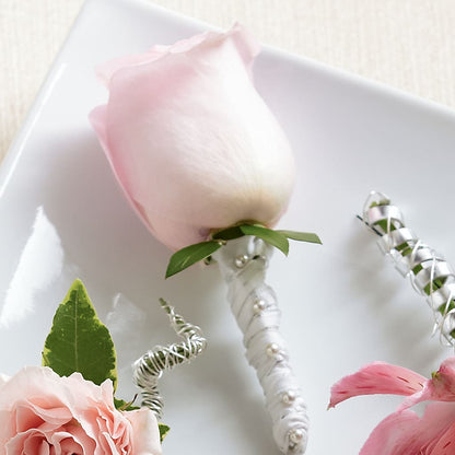 Pink Rose Boutonniere –  Lasting Impressions Flowers Llc, Flemingsburg KY