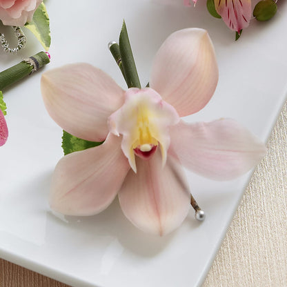 Pink Cymbidium Boutonniere –  Lasting Impressions Flowers Llc, Flemingsburg KY