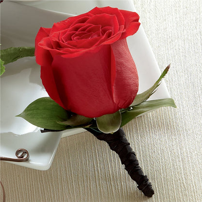 Red Rose Boutonniere –  Lasting Impressions Flowers Llc, Flemingsburg KY